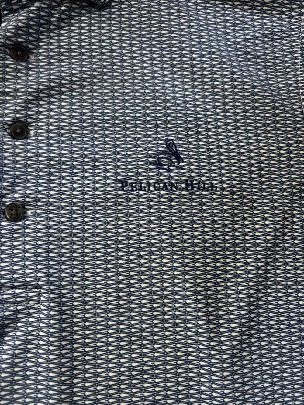 Greyson Pelican Hill Resort Newport  Mens Tech Golf  Polo size M Blue White